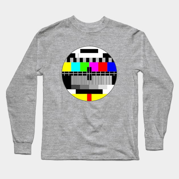 No Signal TV - Vintage Retro Television Long Sleeve T-Shirt by The Sarah Gibs